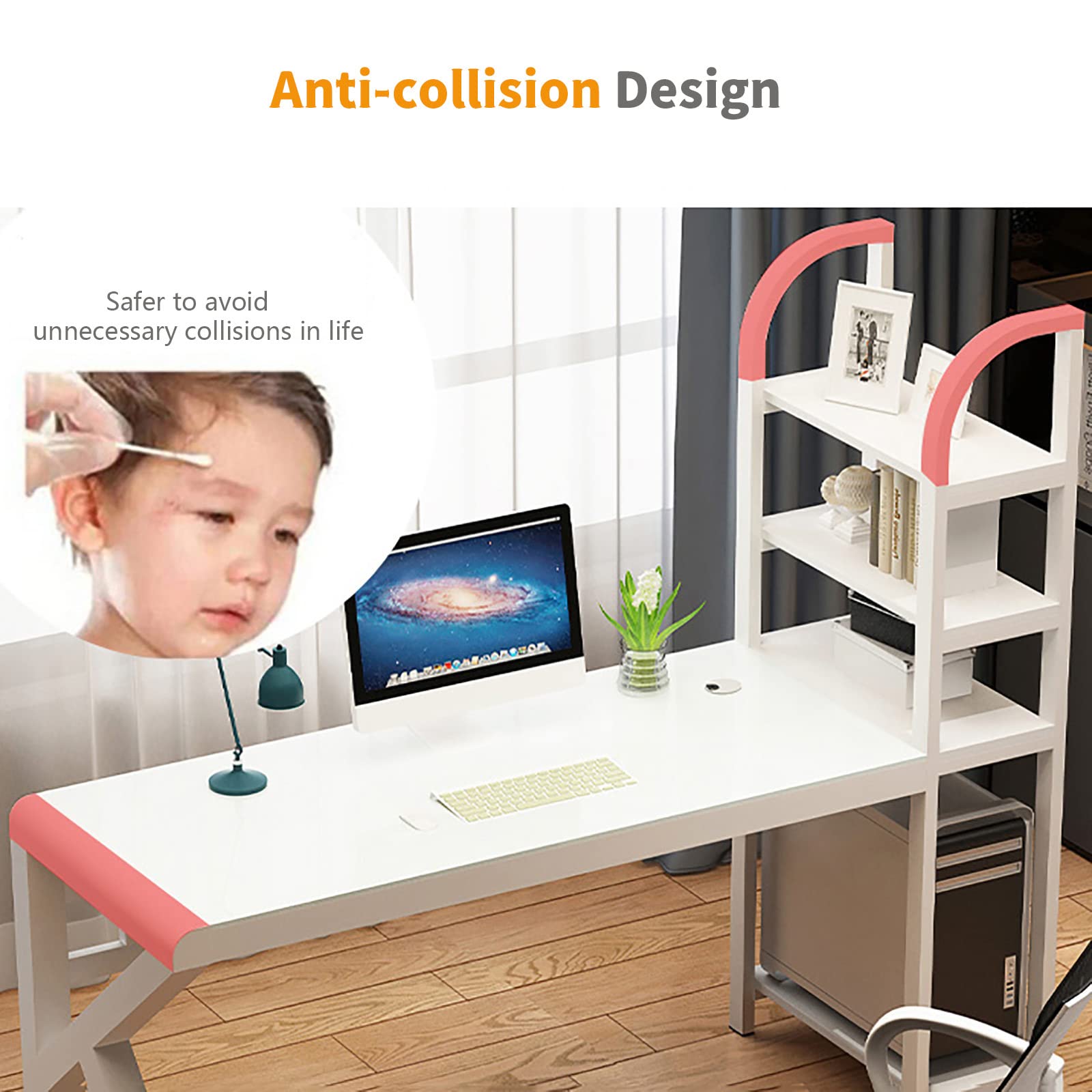 L字デスク・コーナーデスク Amazon.co.jp: L字型SXZenSpace、収納付き41インチコーナーデスク